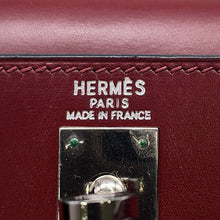 Load image into Gallery viewer, HERMES Kelly Sellier Rouge H Box Calf Leather Size 25

