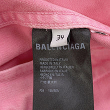 Load image into Gallery viewer, BALENCIAGA Logo Denim Jacket Size 34 Pink594386TEW378000 Cotton100%
