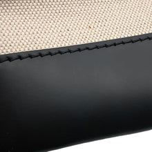 Load image into Gallery viewer, BALENCIAGA Navy Clip Clutch Back Natural/Black373834 9260 Leather Canvas
