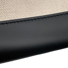 Load image into Gallery viewer, BALENCIAGA Navy Clip Clutch Back Natural/Black373834 9260 Leather Canvas
