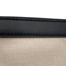 Load image into Gallery viewer, BALENCIAGA Navy Clip Clutch Back Natural/Black373834 9260 Leather Canvas
