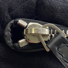 将图像加载到图库查看器中，BALENCIAGA Navy Clip Clutch Back Natural/Black373834 9260 Leather Canvas
