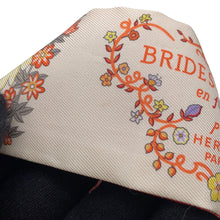 Load image into Gallery viewer, HERMES Twilly BRIDES DE GALA EN FLEURS Brides de Gala en Fleurs Vanilla/Orange/Khaki Silk100%
