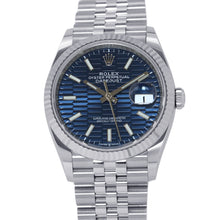 Load image into Gallery viewer, ROLEX Datejust36 W36mm Stainless Steel K18WG Blue fluted Dial126234
