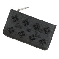 Christian Louboutin Coin purse Studded Fragment case Black3225116 Leather