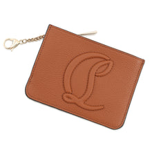 Load image into Gallery viewer, Christian Louboutin BY MY SIDE Key Chain Card Case Coin Purse Brown/Red3235084 Leather
