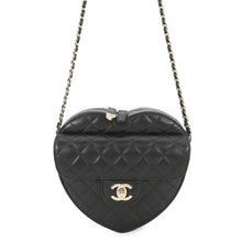 Load image into Gallery viewer, CHANEL Heart Shape ChainShoulder BlackAS3191 Lambskin
