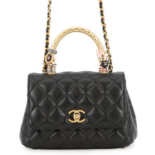 将图像加载到图库查看器中，CHANEL Coco Handle 2WAYHandbag BlackAS2215 Lambskin Size XXS
