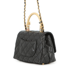 将图像加载到图库查看器中，CHANEL Coco Handle 2WAYHandbag BlackAS2215 Lambskin Size XXS
