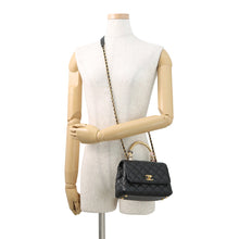 将图像加载到图库查看器中，CHANEL Coco Handle 2WAYHandbag BlackAS2215 Lambskin Size XXS
