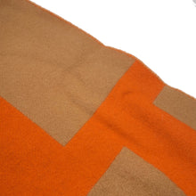 Load image into Gallery viewer, HERMES Scarf Grand Mall Orange/Brown Cashmere100%
