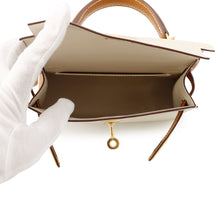 将图像加载到图库查看器中，HERMES Mini Kelly 2 SPO Craie/Gold Epsom
