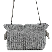 Load image into Gallery viewer, LOEWE flamenco Silver Lurex fabric Leather
