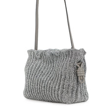 Load image into Gallery viewer, LOEWE flamenco Silver Lurex fabric Leather
