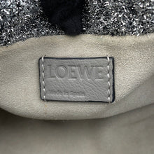 Load image into Gallery viewer, LOEWE flamenco Silver Lurex fabric Leather
