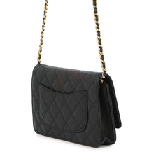 Load image into Gallery viewer, CHANEL Matelasse Classic Chain Wallet BlackAP0250 Caviar Leather

