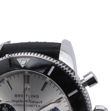 将图像加载到图库查看器中，BREITLING Superocean Heritage B01 Chronograph44 W44mm Stainless Steel Rubber Silver DialAB0162
