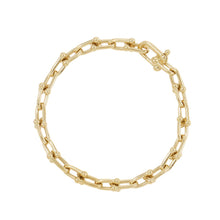 将图像加载到图库查看器中，TIFFANY&amp;Co. Hardware Small Link Bracelet Size Extra large 18K Yellow Gold
