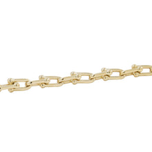 将图像加载到图库查看器中，TIFFANY&amp;Co. Hardware Small Link Bracelet Size Extra large 18K Yellow Gold
