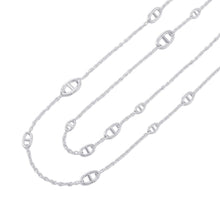 将图像加载到图库查看器中，HERMES Chaine d'Ancre Farandole Necklace Size 160 SV925
