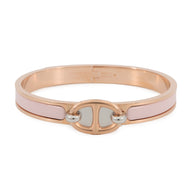 HERMES Mini Clic Chaine d'Ancre Bracelet Size PM Rose Kander Metal Enamel