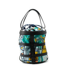 Load image into Gallery viewer, HERMES Muzaldine Black/Multicolor Epsom Silk
