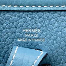 Load image into Gallery viewer, HERMES Evelyne Short New Blue Jean Taurillon Clemence Size TPM
