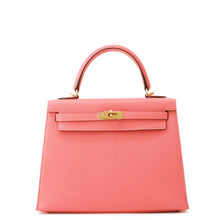 将图像加载到图库查看器中，HERMES Kelly Sellier Rose Lipstick Chevre Myzore Goatskin Size 25
