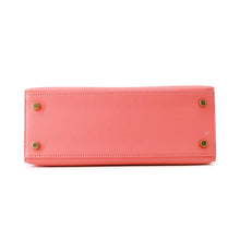 将图像加载到图库查看器中，HERMES Kelly Sellier Rose Lipstick Chevre Myzore Goatskin Size 25
