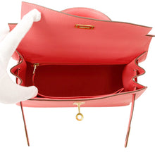 Load image into Gallery viewer, HERMES Kelly Sellier Rose Lipstick Chevre Myzore Goatskin Size 25
