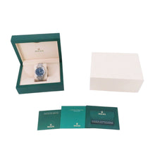 将图像加载到图库查看器中，ROLEX Datejust 41 W41mm Stainless Steel Bright Blue Dial126300
