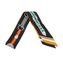 Load image into Gallery viewer, HERMES Twilly Grand Tralala Grand Tralala Black/Meal/MarkcolorH063778 Silk100%
