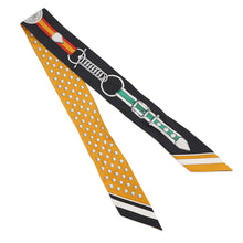Load image into Gallery viewer, HERMES Twilly Grand Tralala Grand Tralala Black/Meal/MarkcolorH063778 Silk100%
