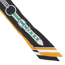 Load image into Gallery viewer, HERMES Twilly Grand Tralala Grand Tralala Black/Meal/MarkcolorH063778 Silk100%
