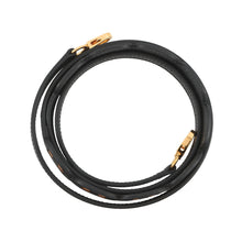 将图像加载到图库查看器中，HERMES Bandouliere Chaine d'Ancre Strap Black/Gold Epsom
