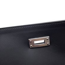 Load image into Gallery viewer, HERMES Kelly Sellier Ecru/Black Toile H Swift Leather Size 25
