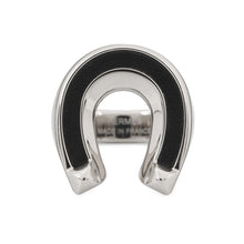 Load image into Gallery viewer, HERMES Ring (Jockey) Size 55 Black Box Calf Leather Metal
