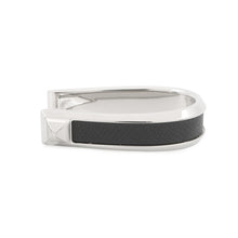 Load image into Gallery viewer, HERMES Ring (Jockey) Double Size 53 Black Epsom Metal
