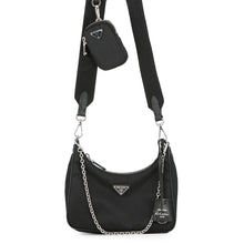 将图像加载到图库查看器中，PRADA Re-Edition 2005 Re-Nylon Shoulder Bag Black1BH204_R064_F0002_V_V9L Nylon
