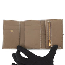 Load image into Gallery viewer, HERMES Bearn combine Etoupe Chevre Myzore Goatskin
