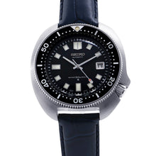 将图像加载到图库查看器中，SEIKO SEIKO 150m Diver 2nd generation (late model) W44mm Stainless Steel Leather Black Dial6105-8110
