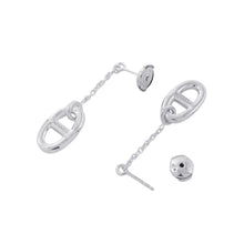 将图像加载到图库查看器中，HERMES Chaine d'Ancre Farandole Earrings Size MM Silver SV925
