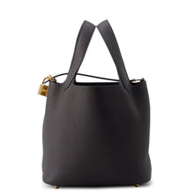 将图像加载到图库查看器中，HERMES Picotin Lock Pull Noir Taurillon Clemence Size PM

