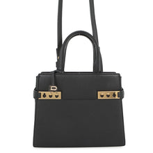 将图像加载到图库查看器中，Delvaux Tempe Crash BlackAA0646BQS099ZDO Calf Leather Size Small

