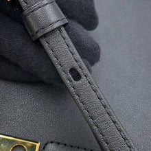 将图像加载到图库查看器中，Delvaux Tempe Crash BlackAA0646BQS099ZDO Calf Leather Size Small
