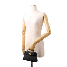 将图像加载到图库查看器中，HERMES Mini Kelly 2 Black Epsom
