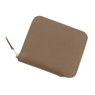 HERMES Azap compact silk in Etoupe Evercolor