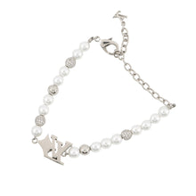 Load image into Gallery viewer, LOUIS VUITTON LV Dandy Bracelet SilverM03057 Metal Rhinestone
