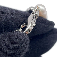 Load image into Gallery viewer, LOUIS VUITTON Fusion Necklace Silver/WhiteM01781 Metal Faux Pearl
