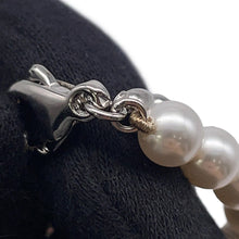 Load image into Gallery viewer, LOUIS VUITTON Fusion Necklace Silver/WhiteM01781 Metal Faux Pearl
